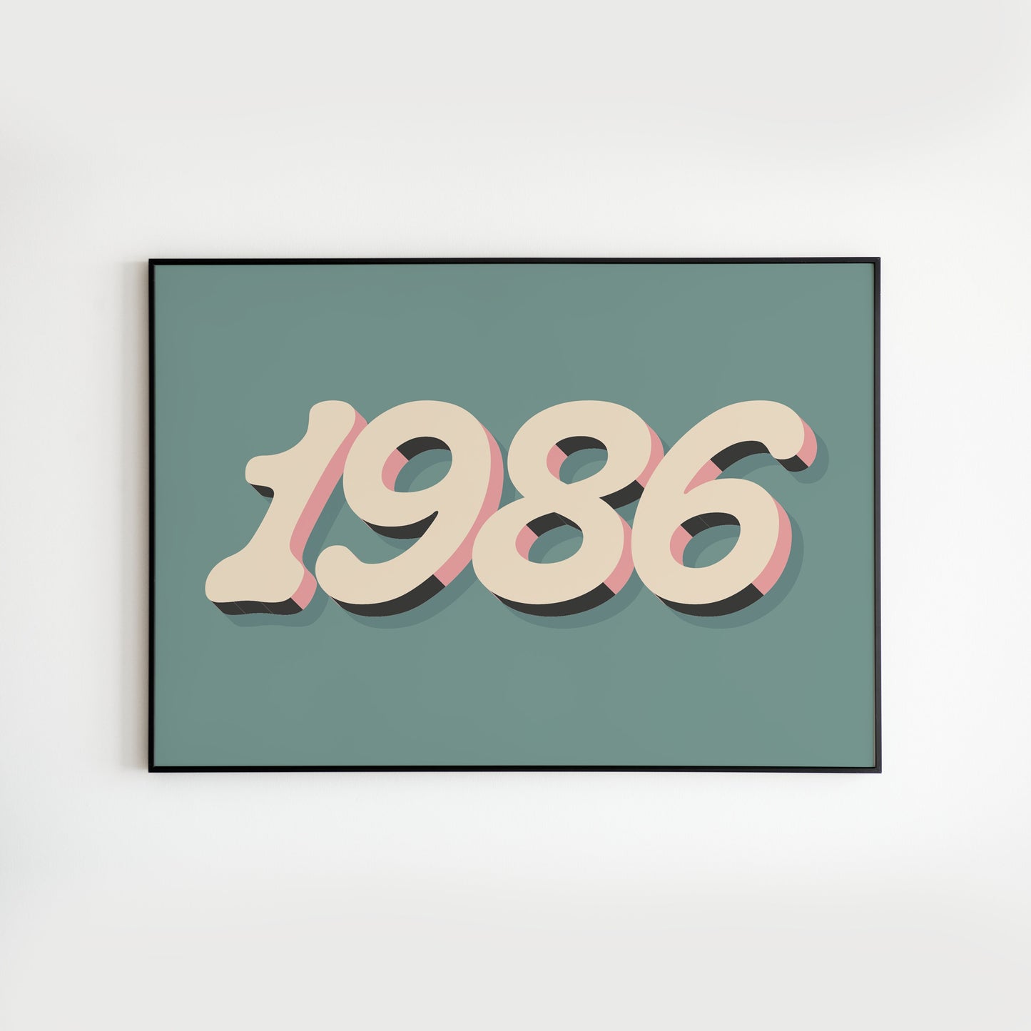 Birth Year - Personalised gift - Lettering Print