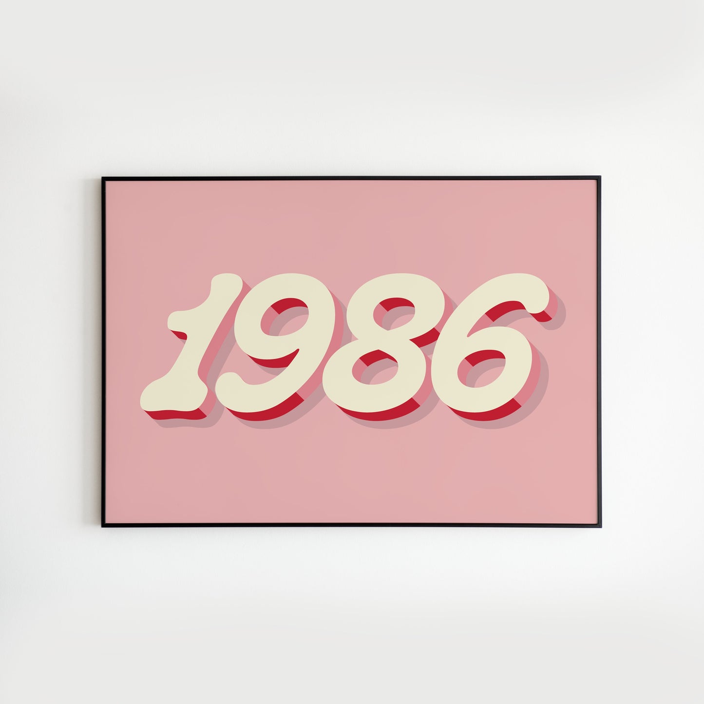Birth Year - Personalised gift - Lettering Print