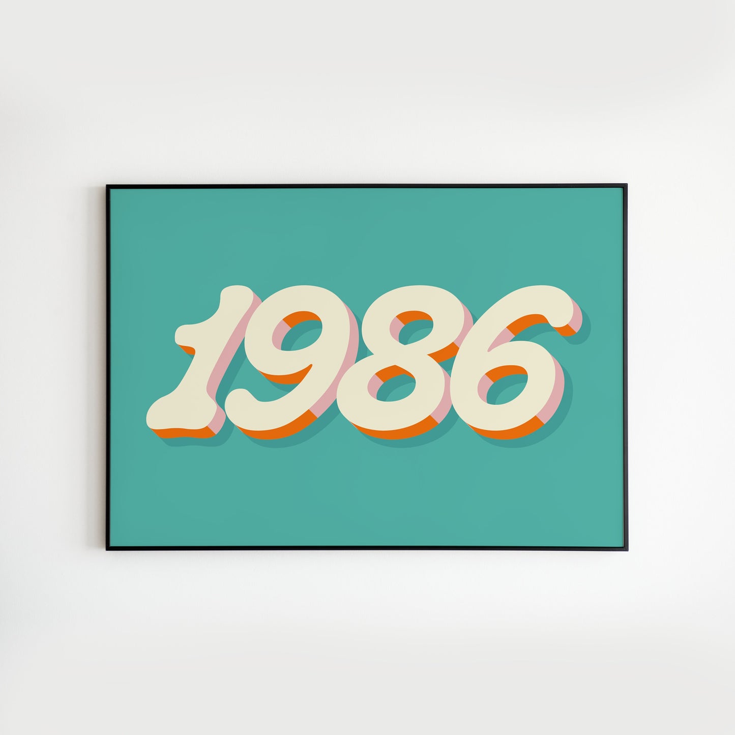 Birth Year - Personalised gift - Lettering Print