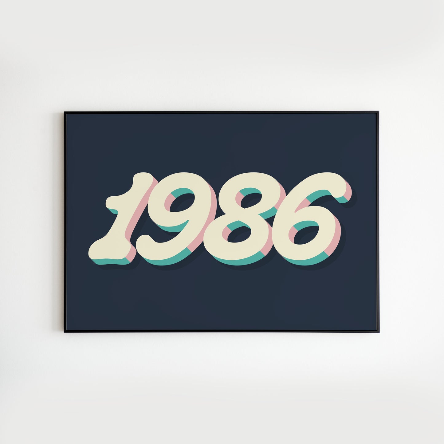 Birth Year - Personalised gift - Lettering Print