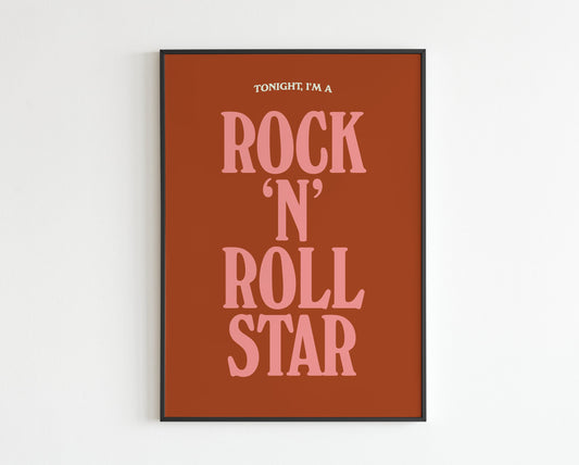 Rock and Roll Star - lyrics print No. 2