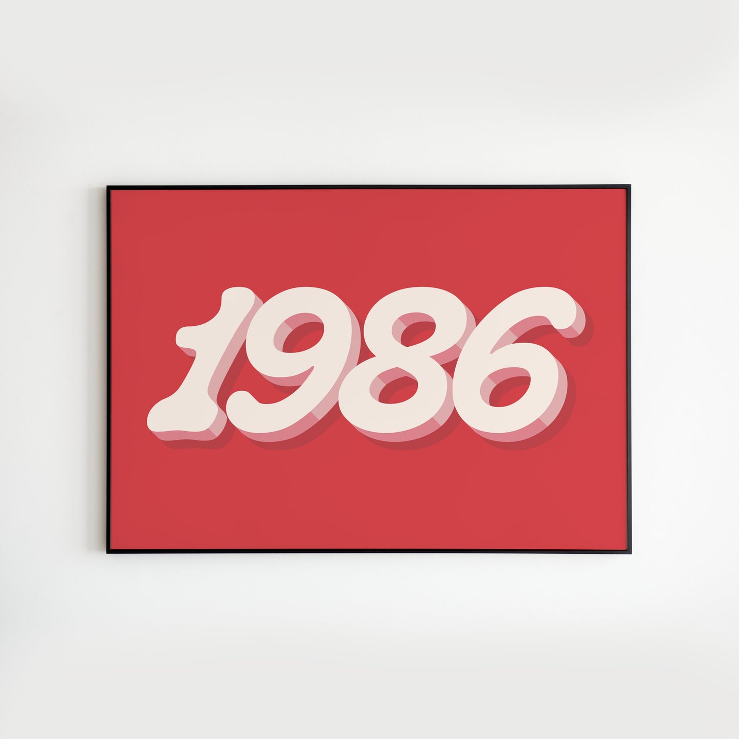 Birth Year - Personalised gift - Lettering Print