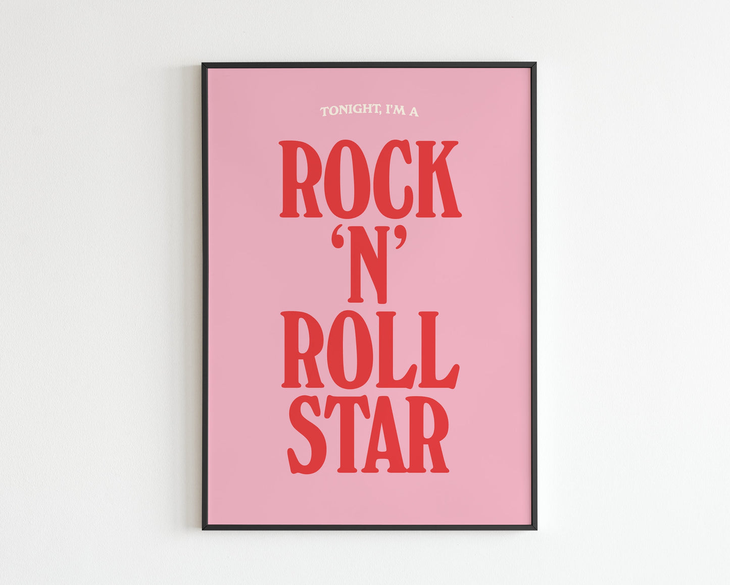 Rock and Roll Star - lyrics print No. 2