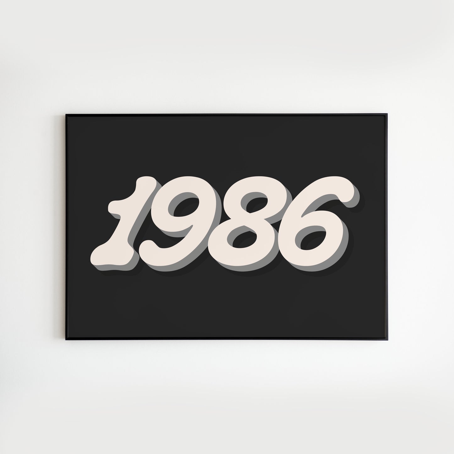 Birth Year - Personalised gift - Lettering Print