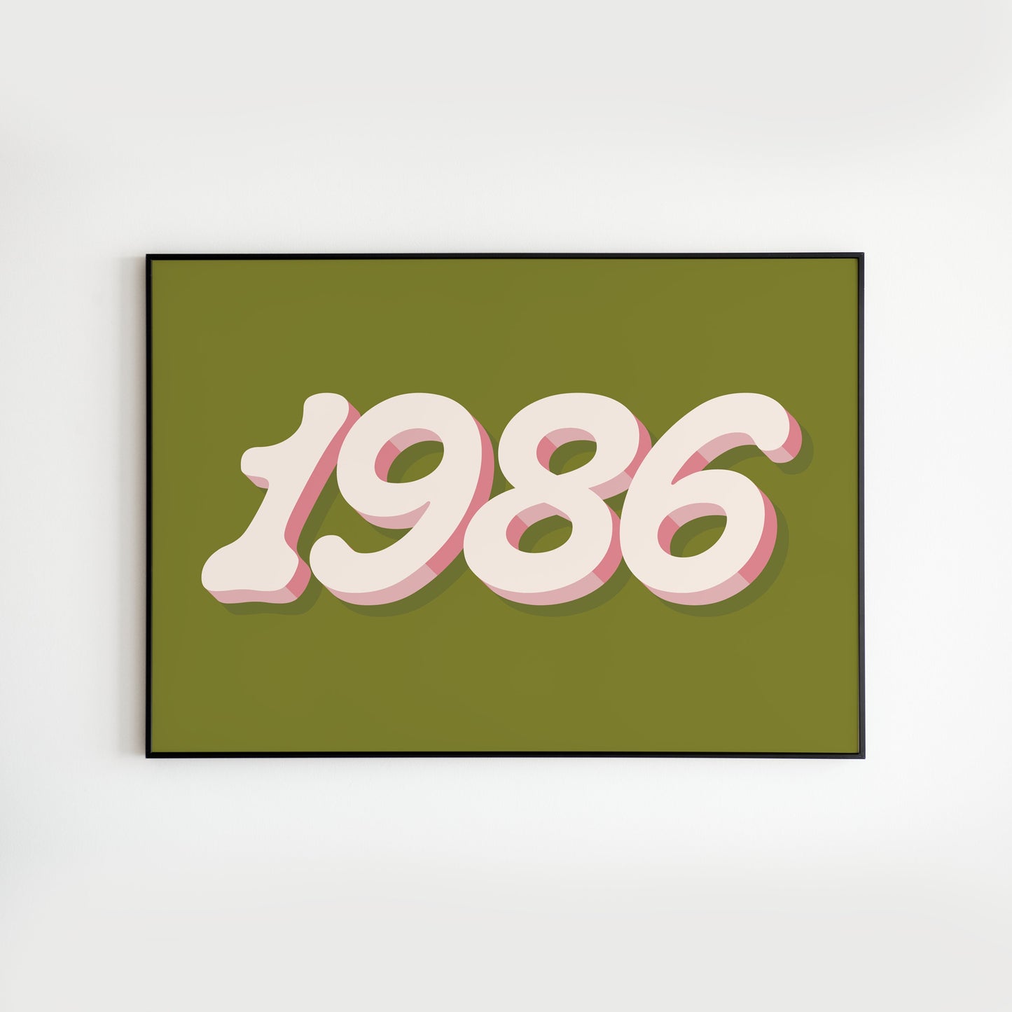 Birth Year - Personalised gift - Lettering Print