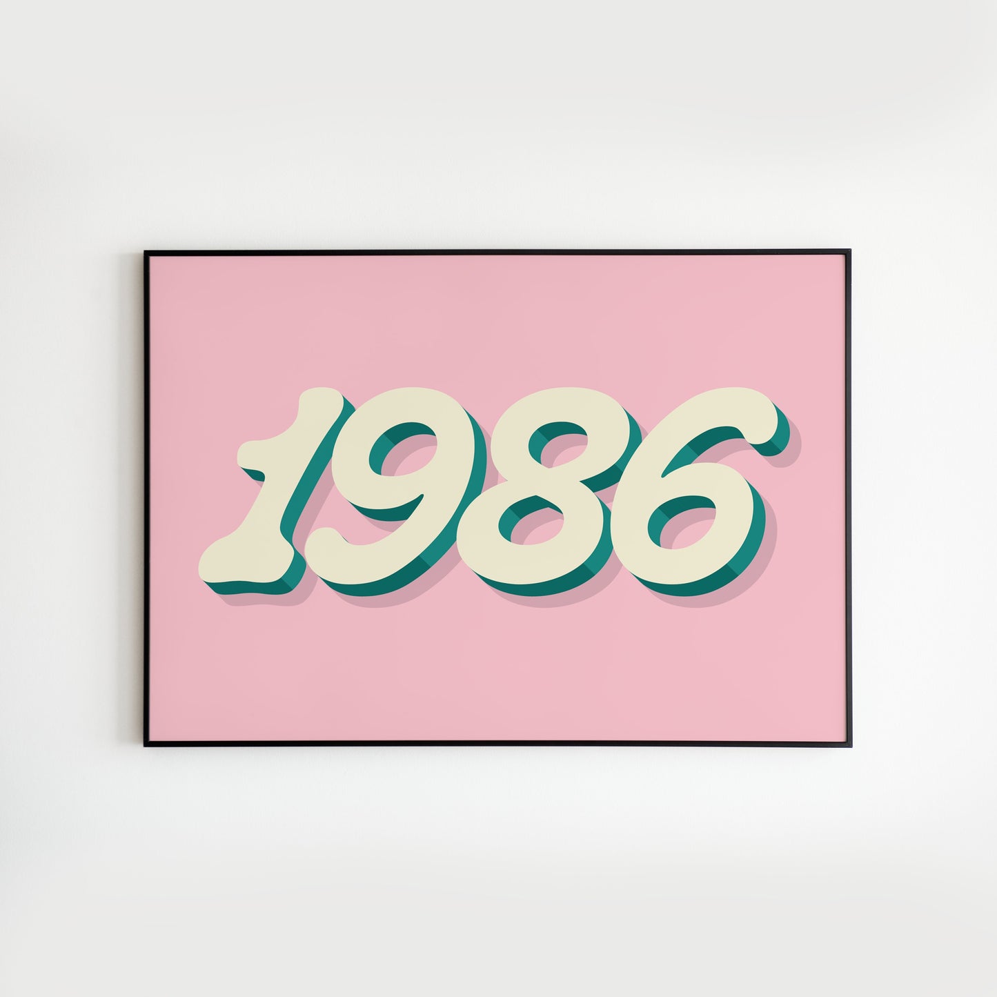 Birth Year - Personalised gift - Lettering Print