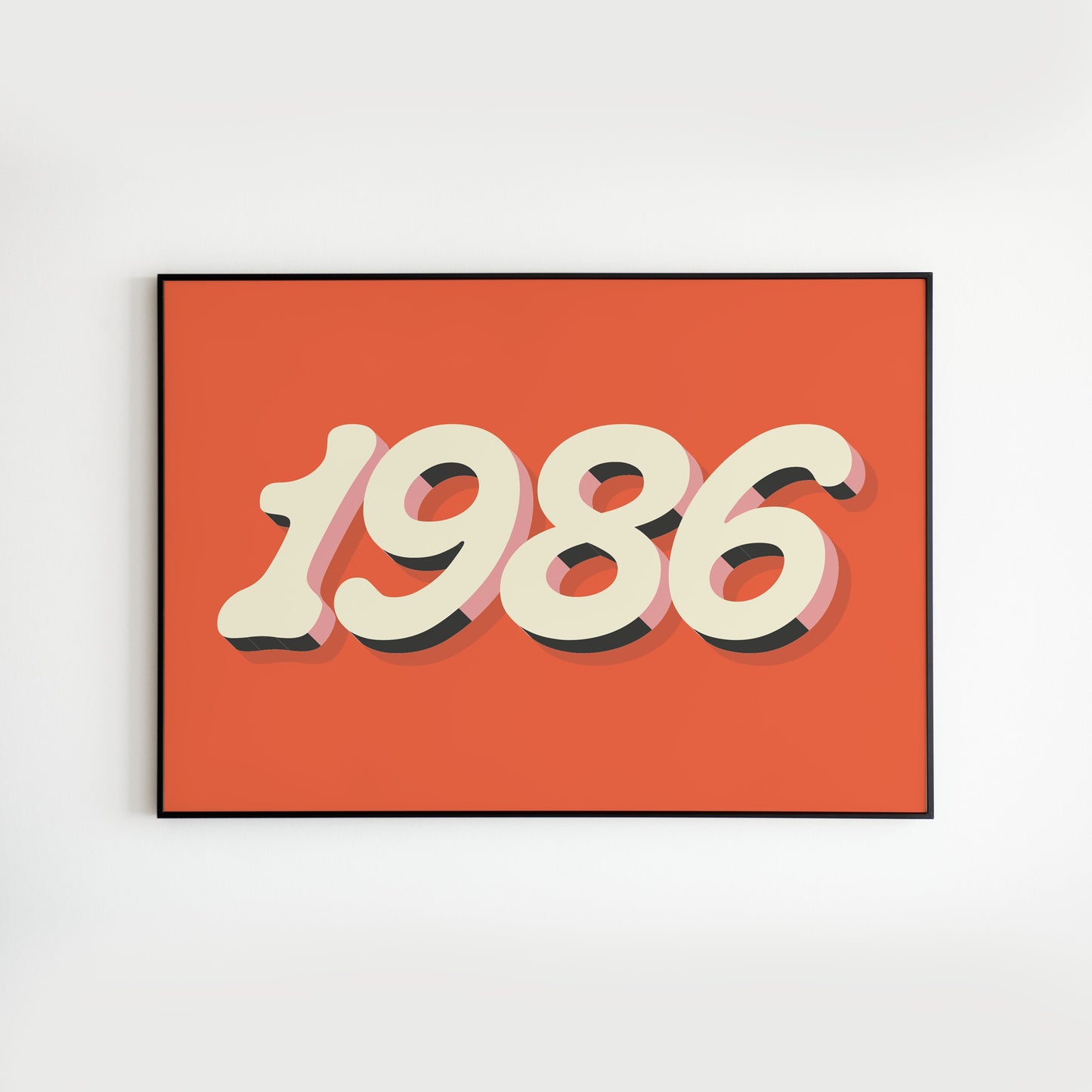 Birth Year - Personalised gift - Lettering Print